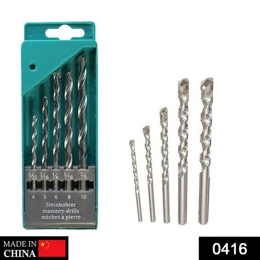 Close-up of the multicolor 5-piece drill bits, optimized for various metal drilling tasks.