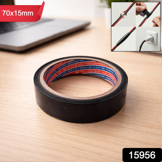 Durable electrical repair tape roll with strong adhesive for cable joint protection
