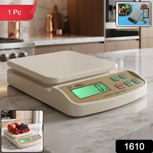 Electronic food weighing scale with digital display