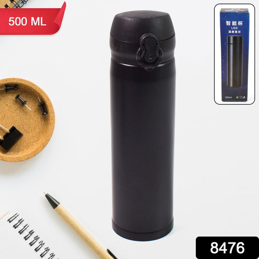 Close-up of a stainless steel kids water bottle, showcasing its durable design.