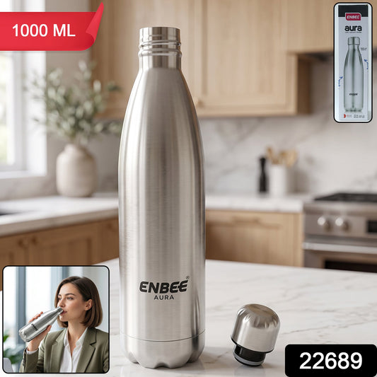 ENBEE Aura 1000ml insulated water bottle in modern design