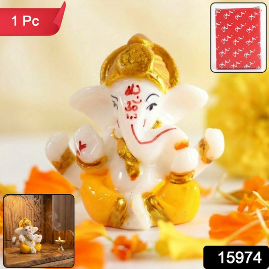 Divine Ganesh statue placed at home for spiritual worship