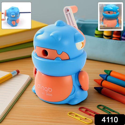 Front view of the Writezo teddy pencil sharpener, highlighting its compact design.