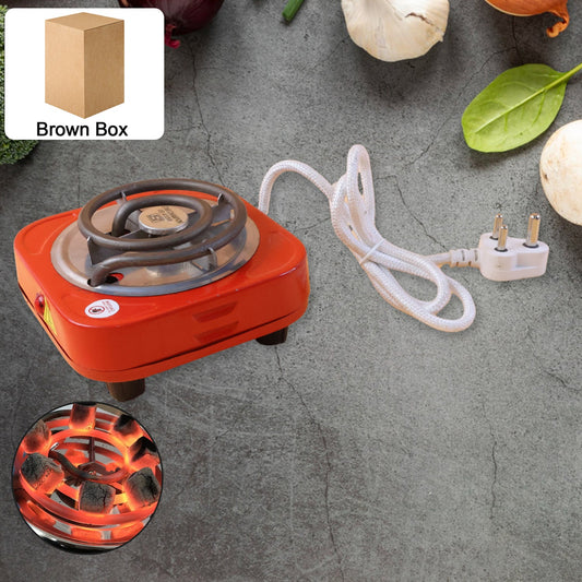 Single burner electric hot plate with stainless steel coil heating element