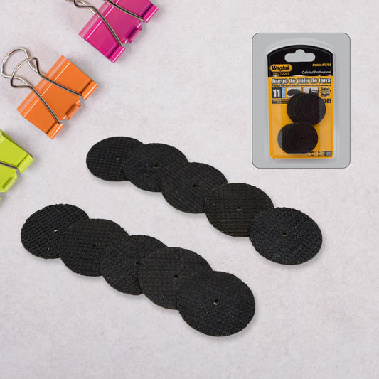 Wagtail 11 Pcs Grinder Cutting Disc Set for multi-material cutting.