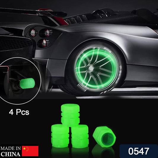 Glowing luminous car tire valve caps