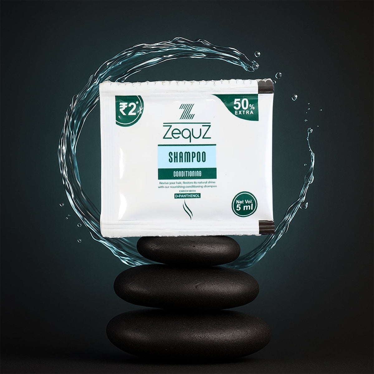 Travel-friendly 5 ml conditioning shampoo sachet for nourishing hair care