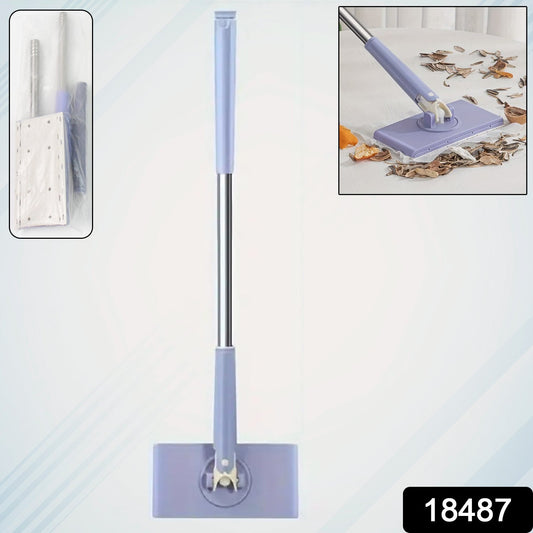 Cleaning brush with handle included alongside the compact mini mop.
