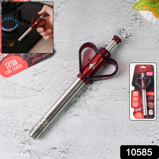 Front view of Supermom gas lighter with ergonomic heart-shaped handle