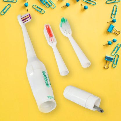 BrushedUp Electric Toothbrush with ergonomic handle for comfortable grip.