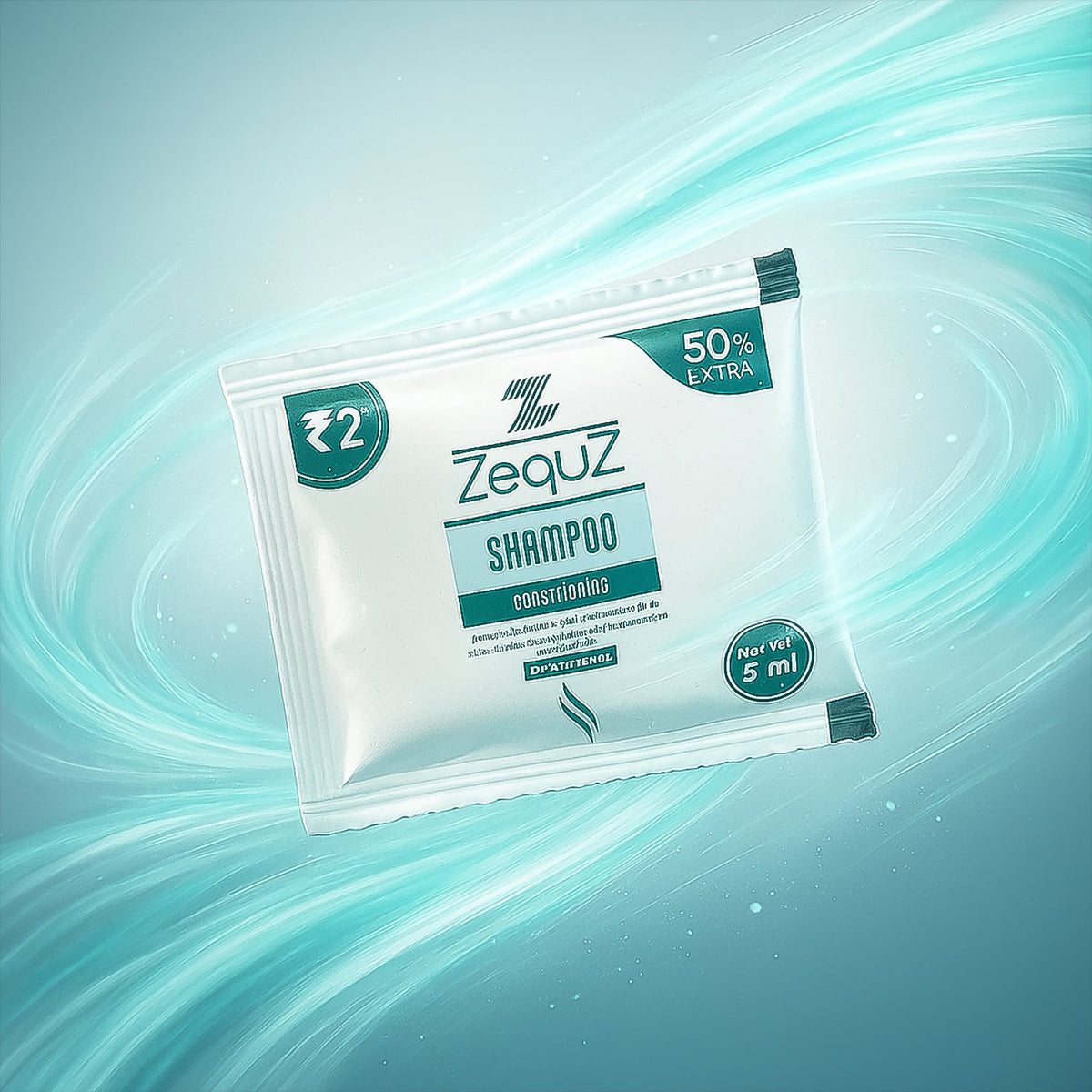 Single-use conditioning shampoo sachet perfect for on-the-go grooming
