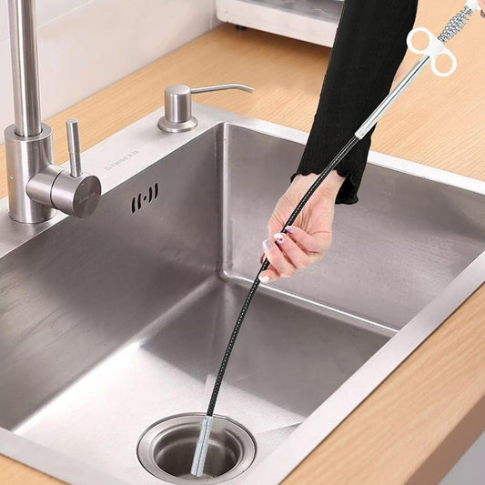 Close-up of a 90cm Drain Cleaner Tool with its flexible shaft and claw.