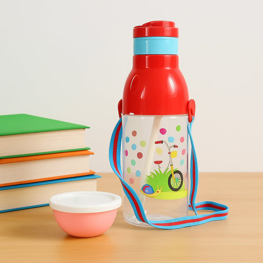 900ml transparent insulated water bottle with dori and straw for daily hydration.