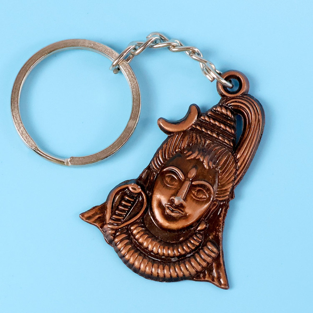 Spiritual symbol metal keychain showcasing detailed workmanship