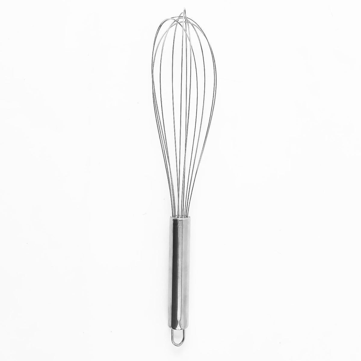 Professional large stainless steel cooking whisk designed for heavy-duty tasks
