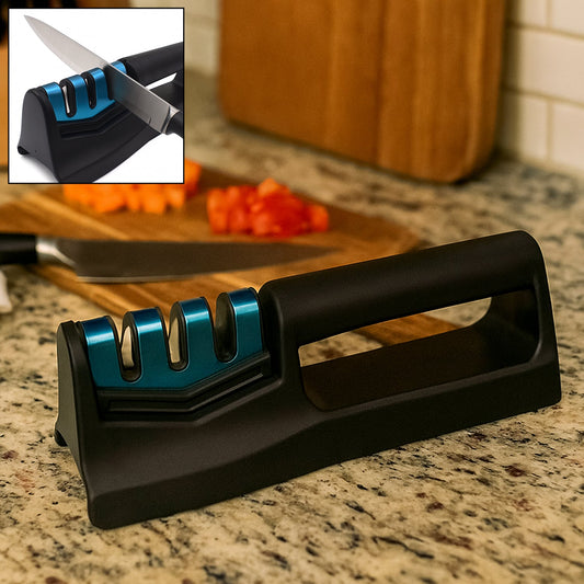 Kitchen knife sharpener 3 step handheld
