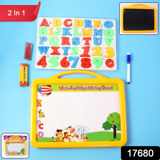 Children enjoying writing and playing on a versatile 2-in-1 kids writing board set