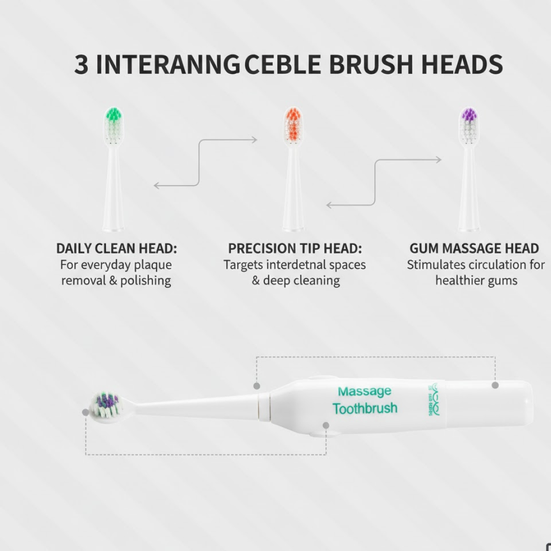 Electric Toothbrush highlighting the built-in 2-minute timer for effective brushing.