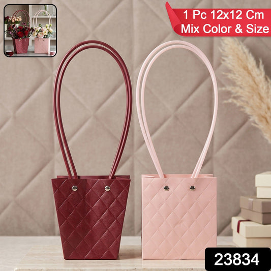 Pack of foldable waterproof flower packaging bags in assorted colors