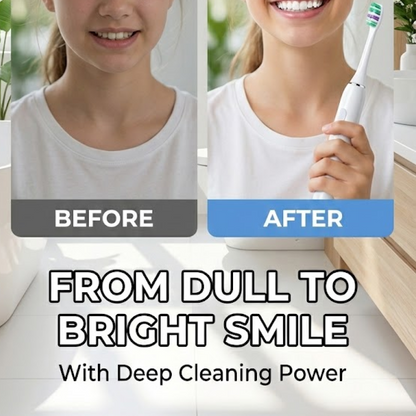 Electric Toothbrush showing its battery-operated design for convenient oral care.
