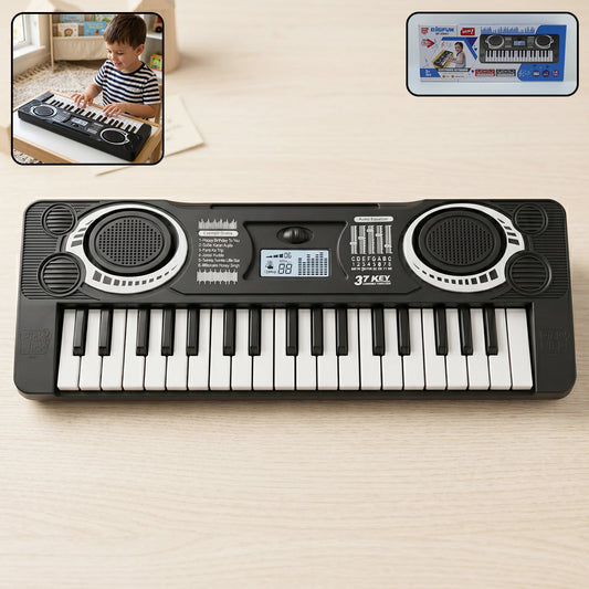 Electronic musical keyboard toy for kids with colorful keys and multiple sound options