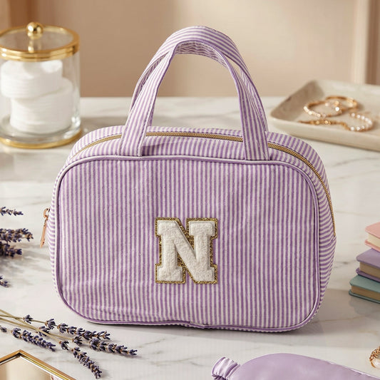 Hanging multi-pocket travel toiletry bag showcasing multiple compartments