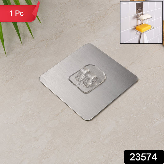 Punch free wall hook pack with metallic finish