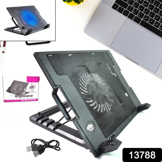 Ergonomic laptop cooling pad featuring a metal mesh surface for optimal airflow.