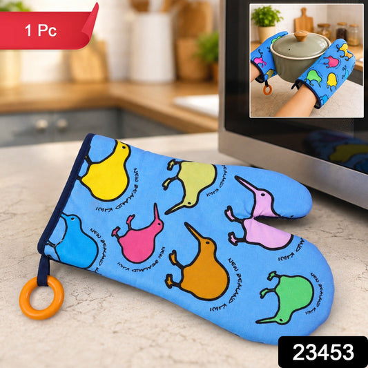 Oven glove on white background