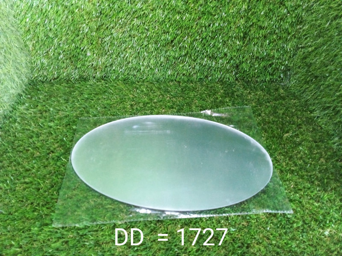 The simple installation process of an oval self-adhesive bathroom mirror sticker.