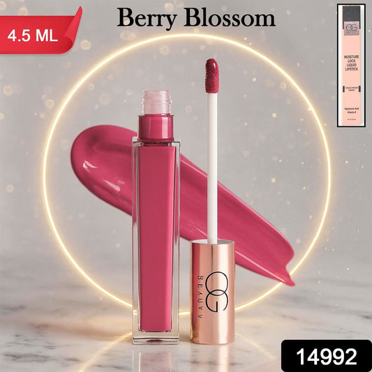 Beauty Party Berry Blossom Liquid Lip Colour showing rich matte finish