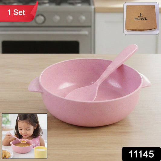 Baby food bowl set with matching spoon for toddlers