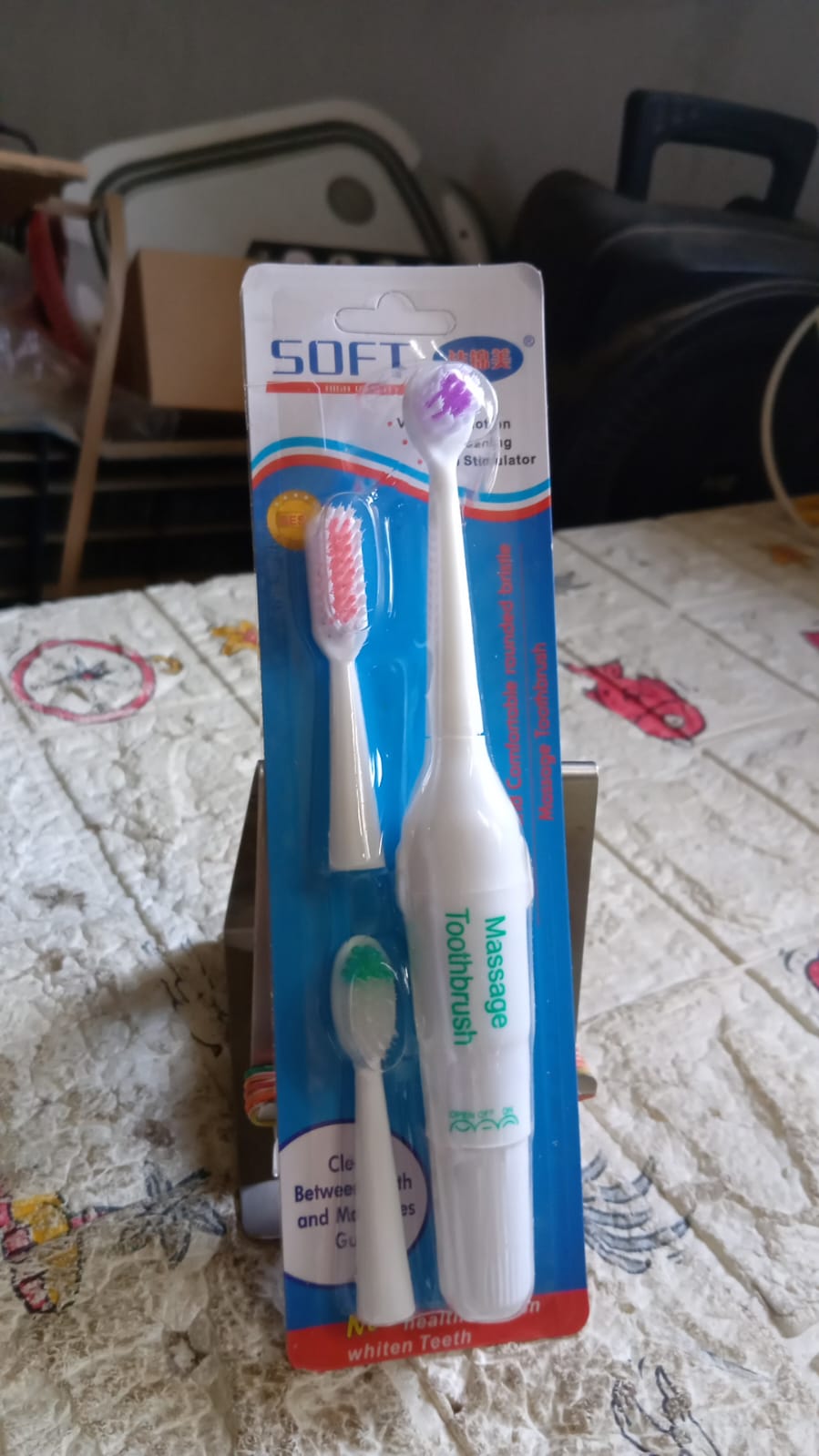 BrushedUp Electric Toothbrush with extra brush heads for extended use.