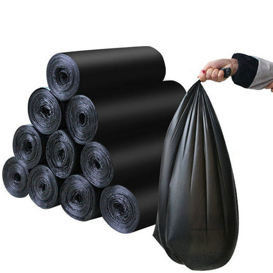 FERVENT Eco-Friendly Garbage Bag, medium black, 24x32 inches, ready for household waste.