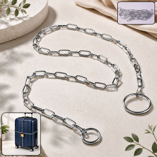 Heavy duty steel luggage lock chain with 67 inch length for travel security