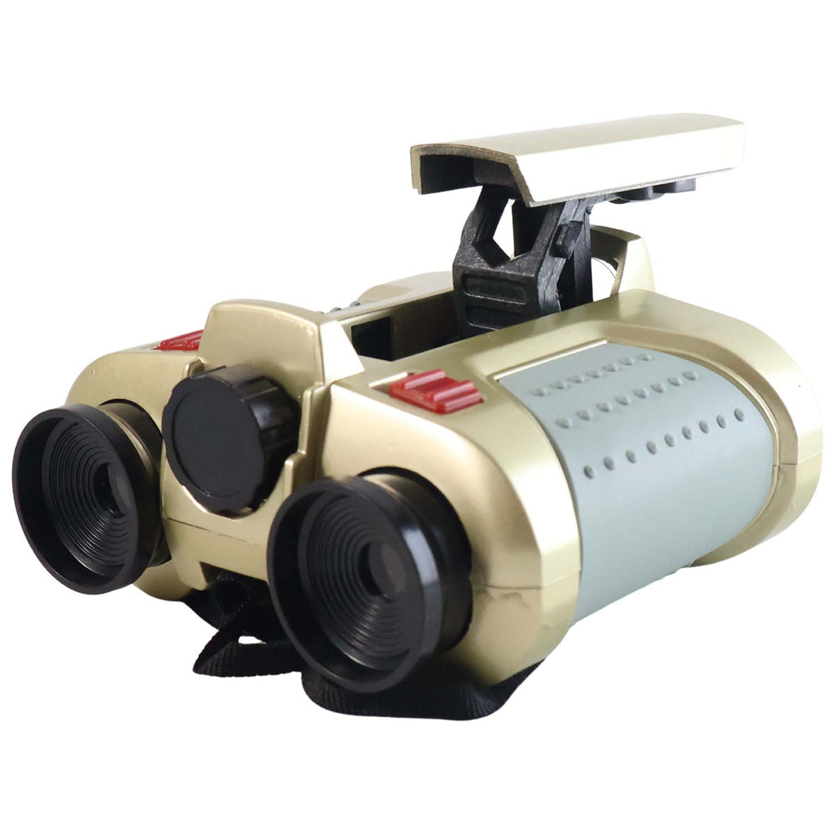 Side view of Kids Night Scope Toy Binoculars with plastic body