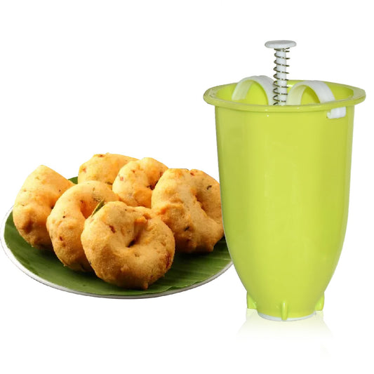 Food-grade plastic Medu Vada Maker for easy and quick preparation of South Indian snacks.