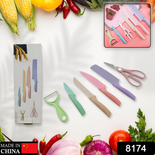 A hand demonstrates the comfortable grip of a corrugated chef's knife from the professional set.