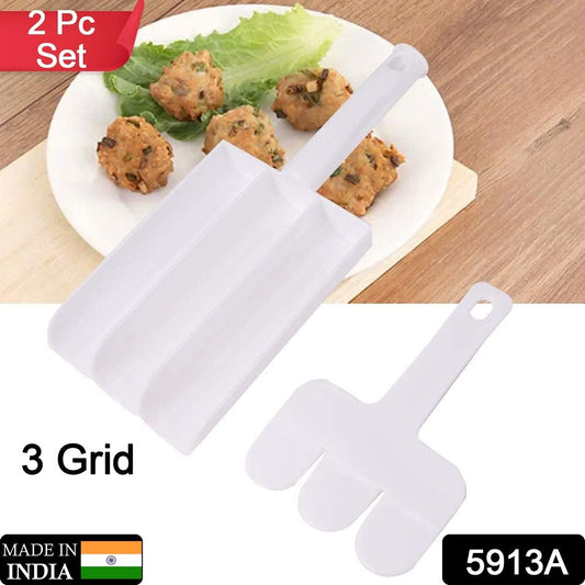 Ergonomic Fritters Maker scoops creating perfect round balls.