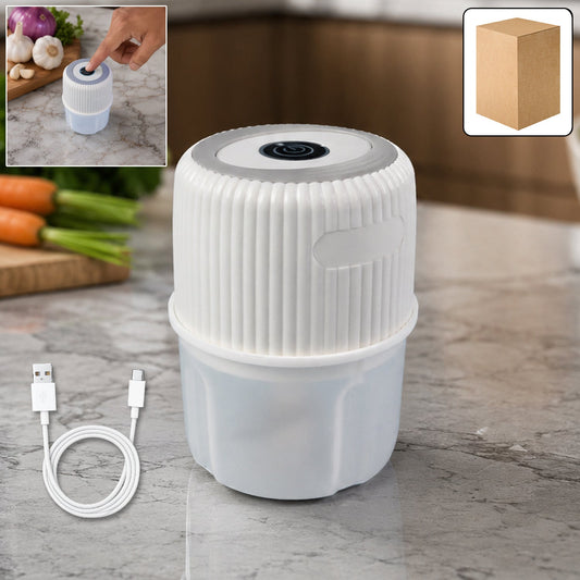 Mini Garlic Chopper with 300 ml capacity and stainless steel blades