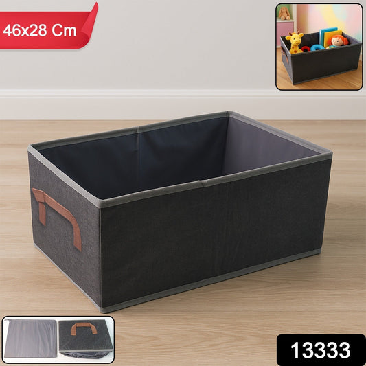 Durable fabric storage box with sturdy handle and modern design for multi-purpose use