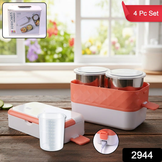Portable electric warmer lunch box for office and travel use