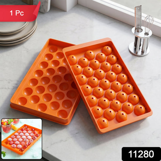 Plastic orange candy mold for lollipop making