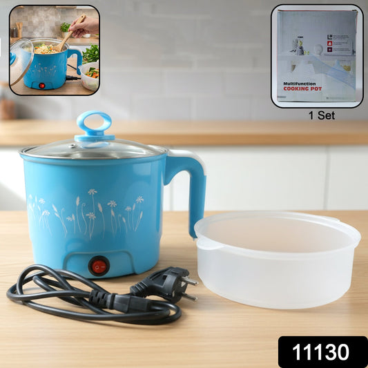 Electric cooking pot with heat-resistant handle for safe use